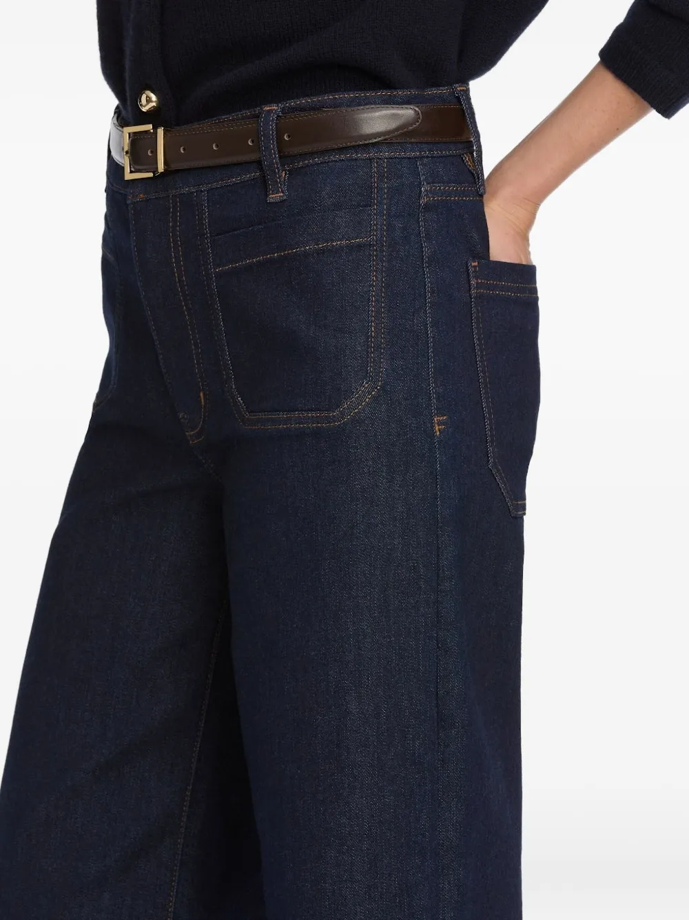 Frame Le Slim Palazzo Jeans In Blue