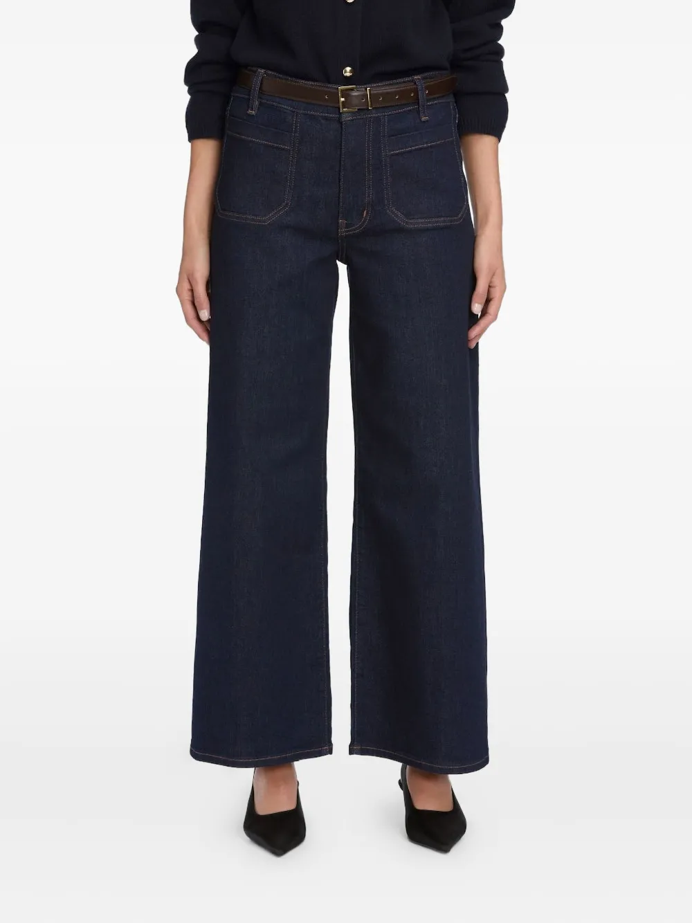 Frame Le Slim Palazzo Jeans In Blue