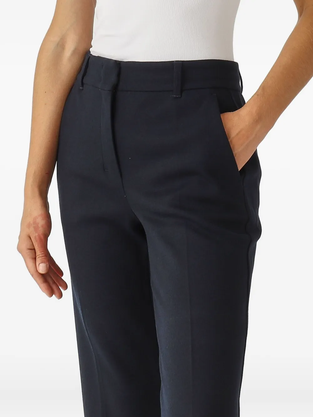 'S Max Mara Broek met riemlussen Blauw
