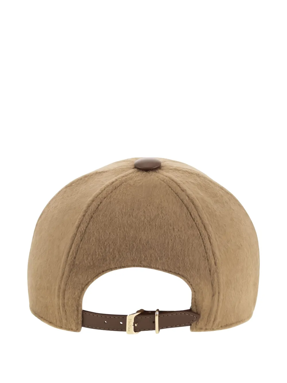 Max Mara FEDORA logo-patch camel wool cap - Bruin
