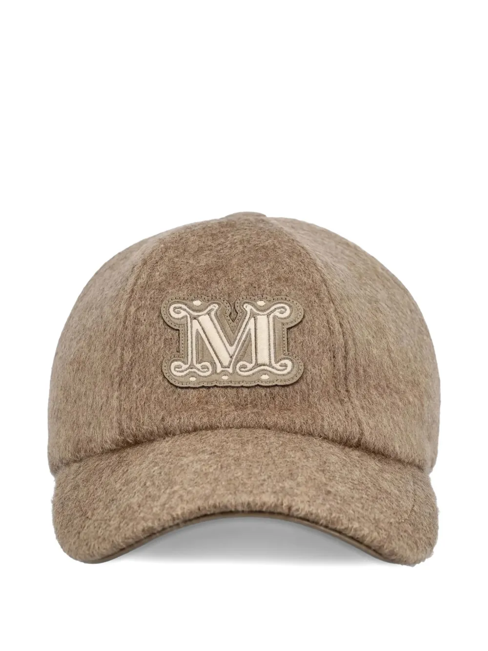 Max Mara logo-plaque cashmere cap | Brown | Image 1