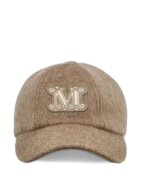Max Mara logo-plaque cashmere cap