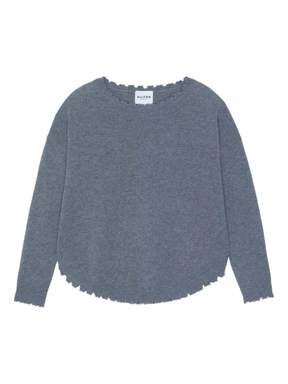 kujten Mela flannel scalloped sweater | Grey | Image 1