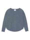 kujten Mela flannel scalloped sweater - Grey