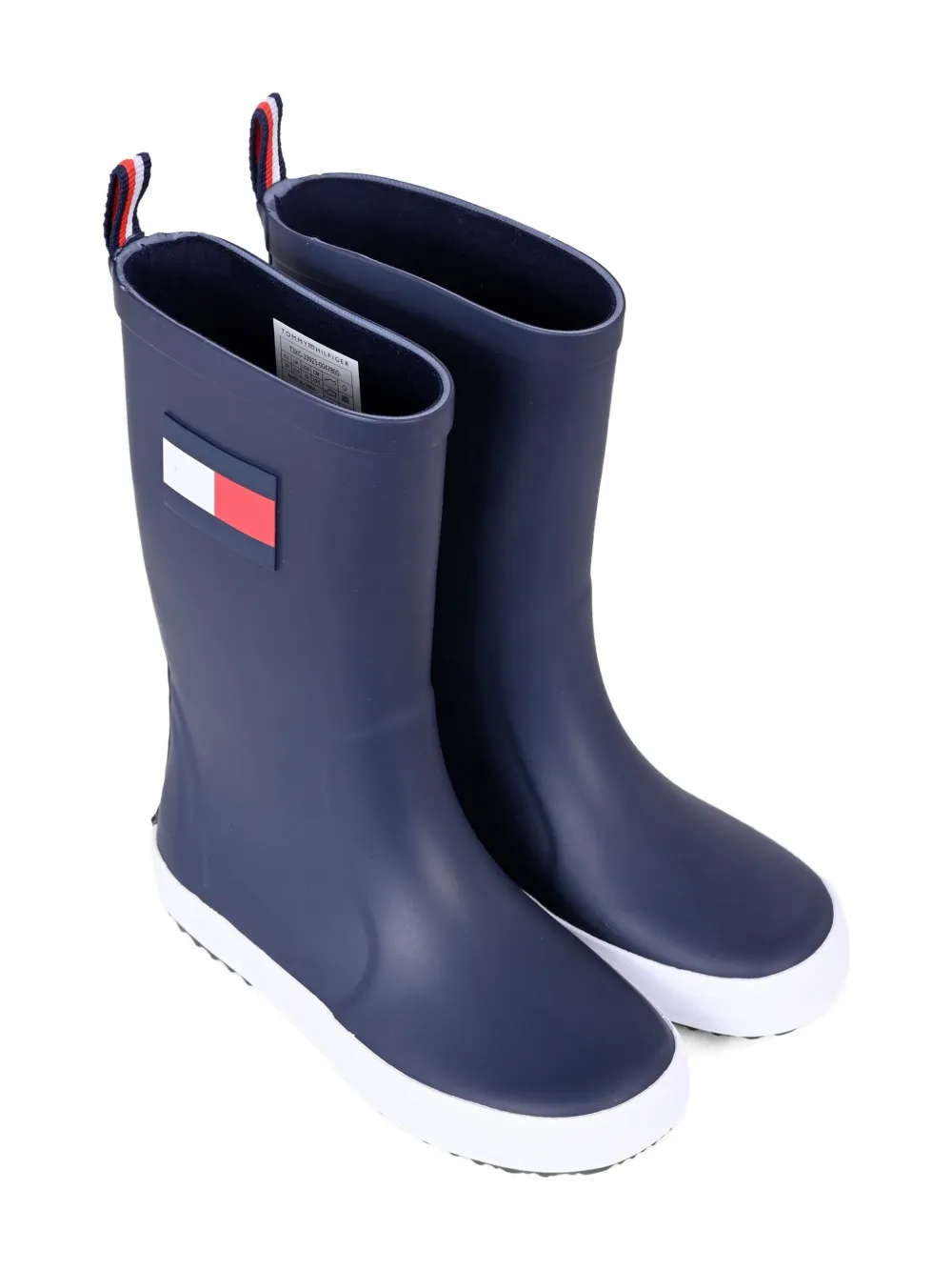 Tommy Hilfiger Junior Kids' Flag-logo Pull-on Boots In Blue