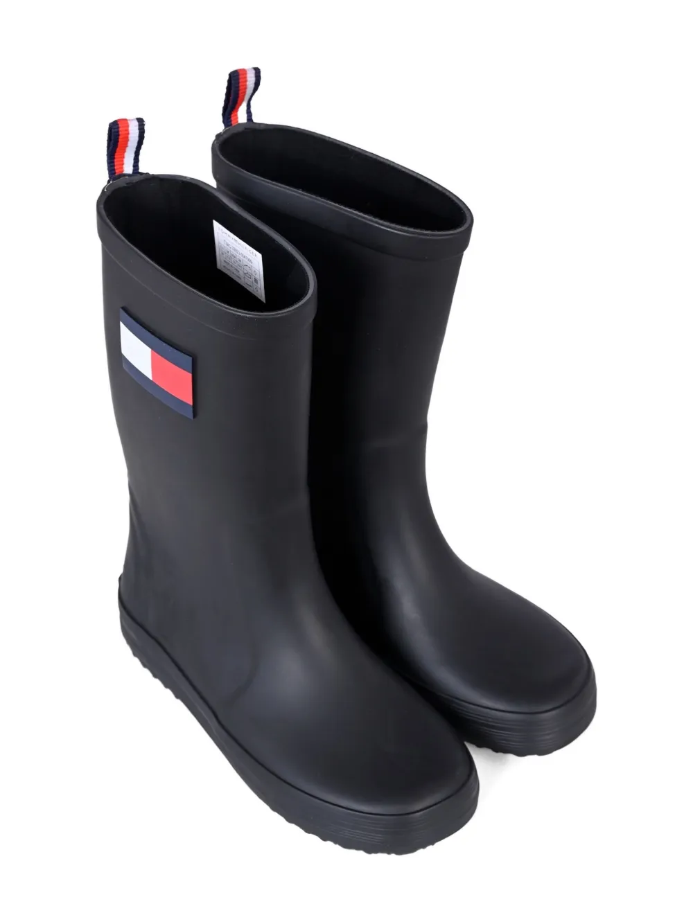 Tommy Hilfiger Junior Kids' Flag-detail Rain Boots In Black