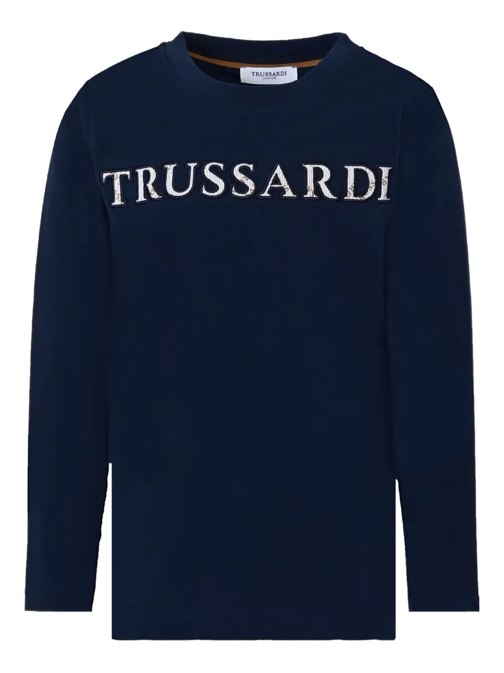 TRUSSARDI JUNIOR logo cotton sweatshirt Blauw