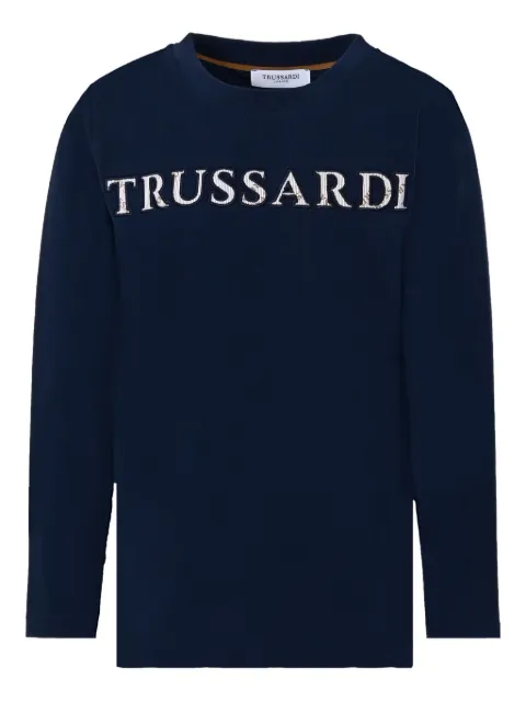 TRUSSARDI JUNIOR logo cotton sweatshirt