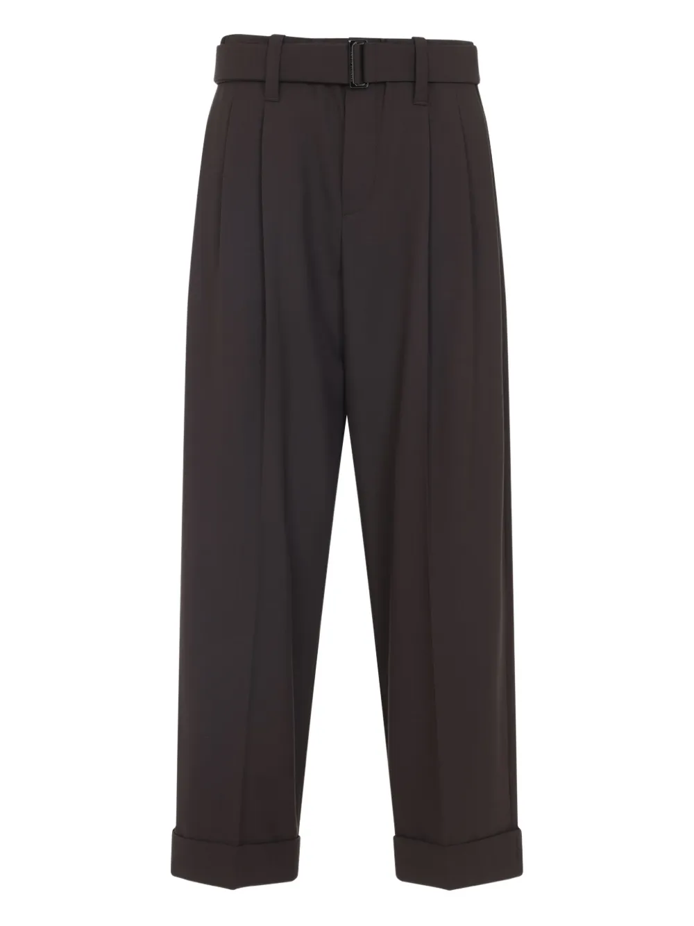 Brunello Cucinelli belted pleated straight trousers Bruin