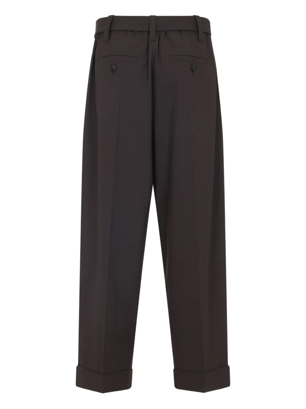 Brunello Cucinelli belted pleated straight trousers Bruin