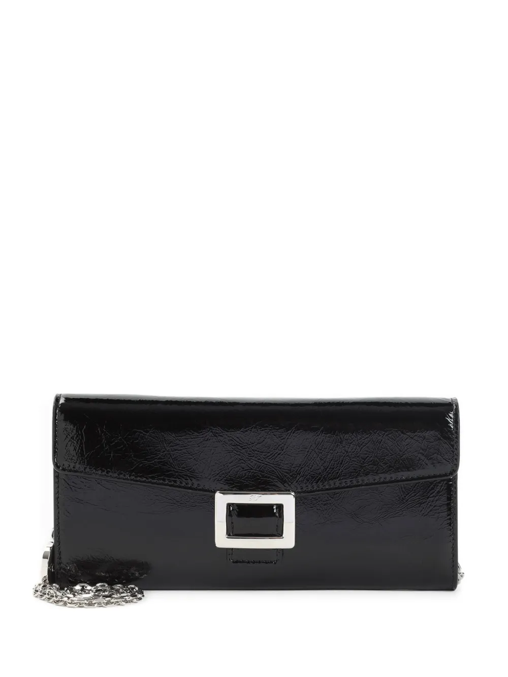 Roger Vivier Belle Vivier patent-leather chain-strap clutch bag | Black | Image 1