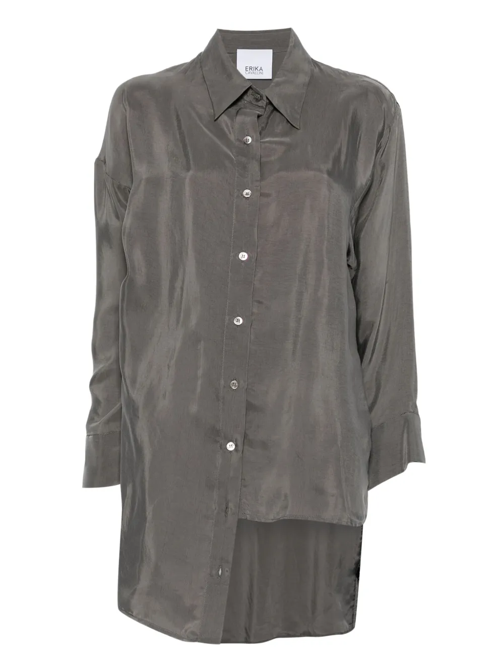 asymmetric long-sleeved shirt
