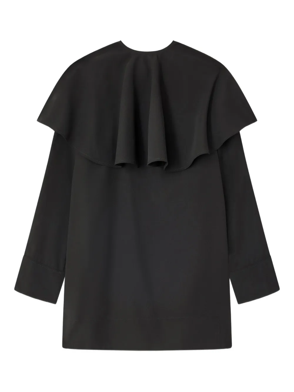 GANNI vestido corto con volantes | negro | Image 1