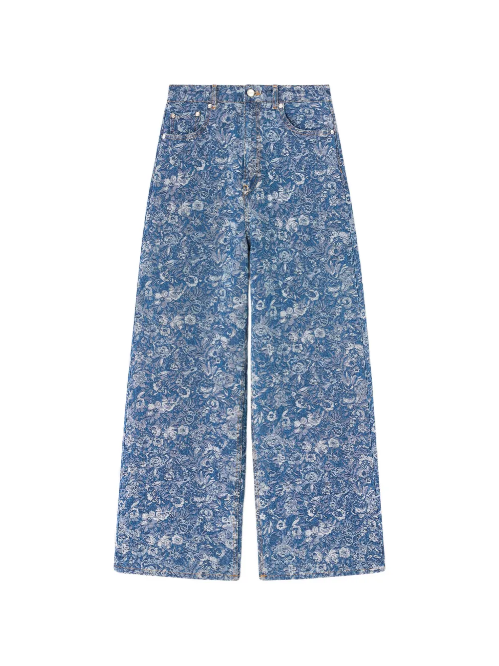 GANNI Jeans a gamba ampia - Blu