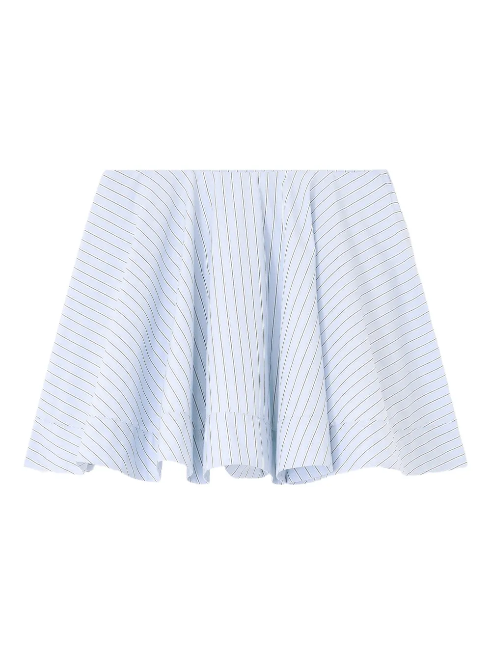 GANNI circle stripe cotton mini skirt Blauw