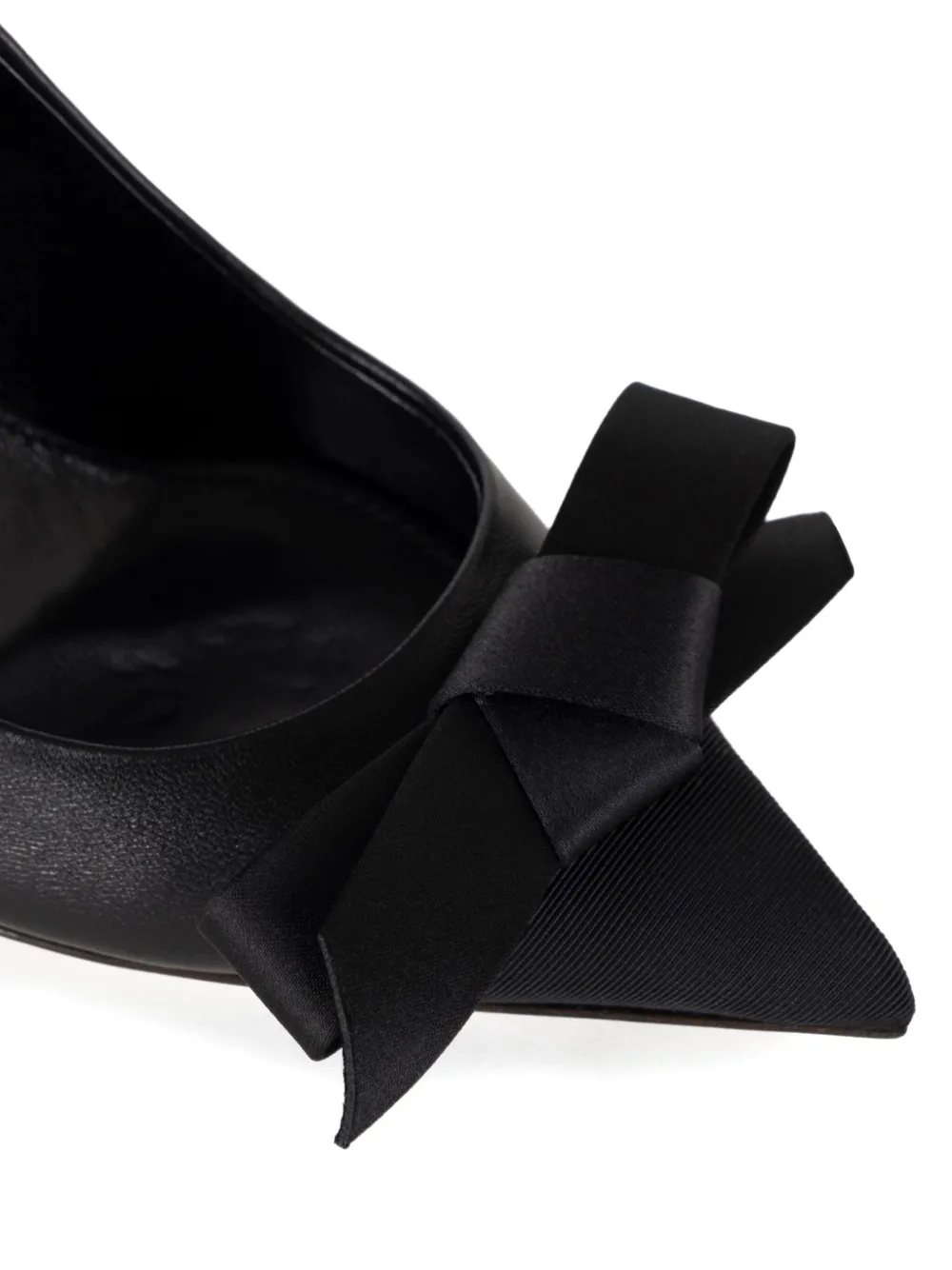 Elisabetta Franchi bow-details leather pumps Zwart