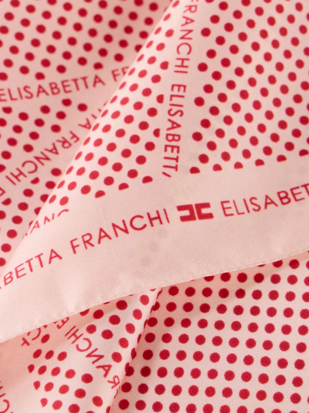 Elisabetta Franchi polka-dot twill scarf - Roze