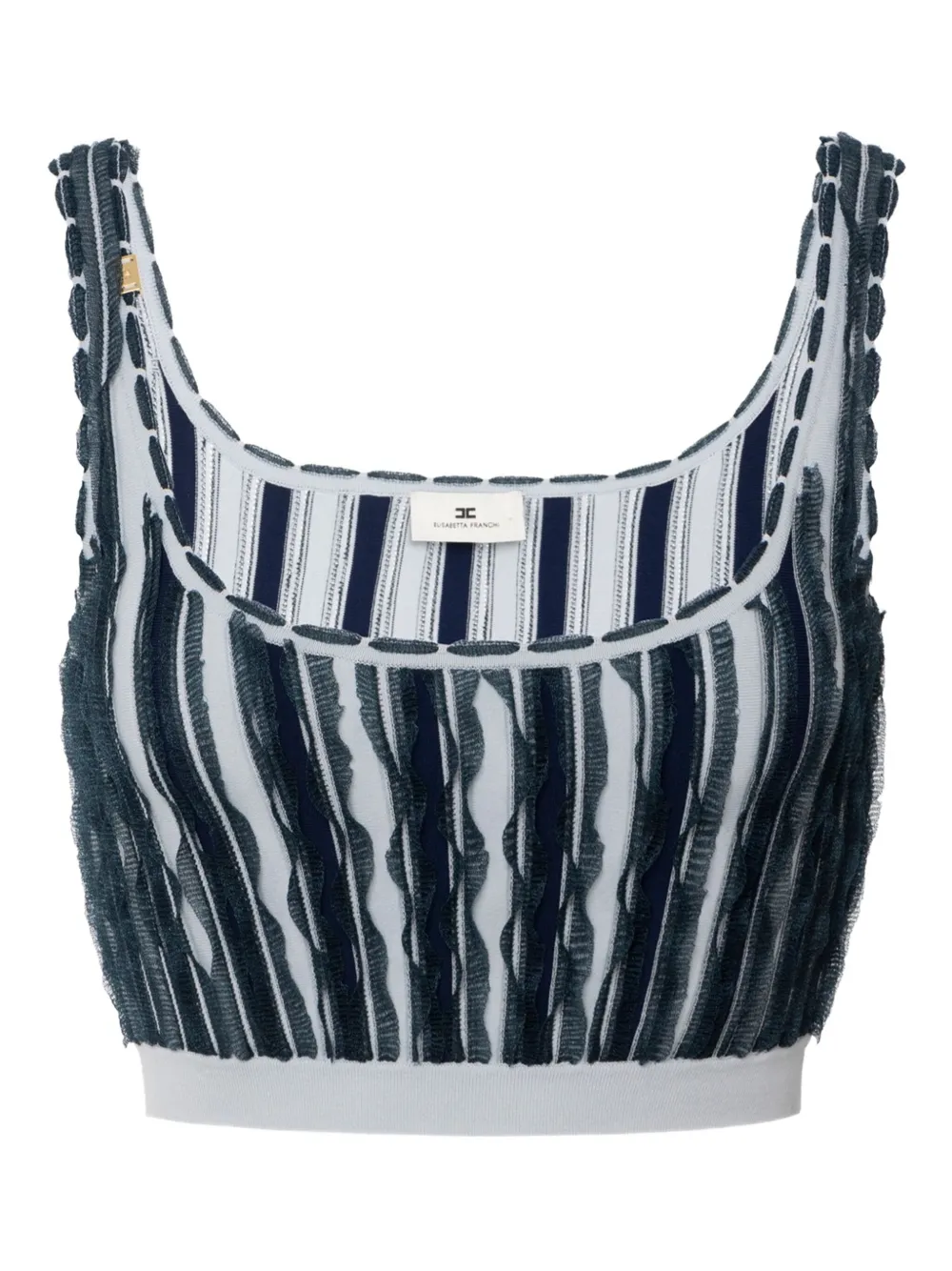 ruffled striped top