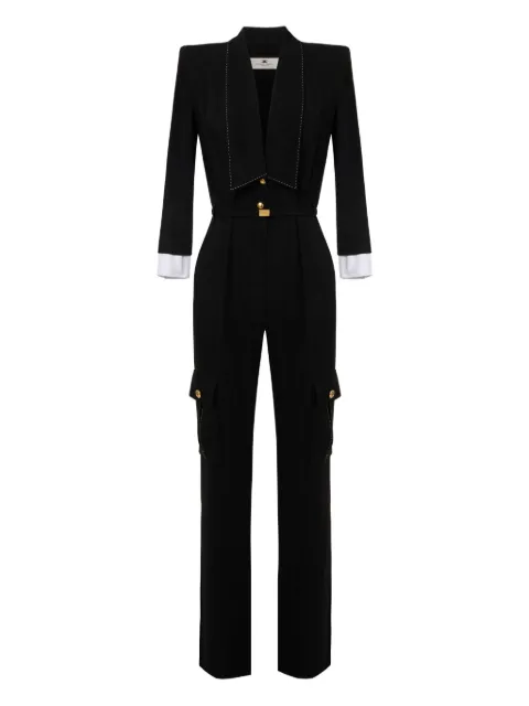 Elisabetta Franchi topstitched cargo jumpsuit