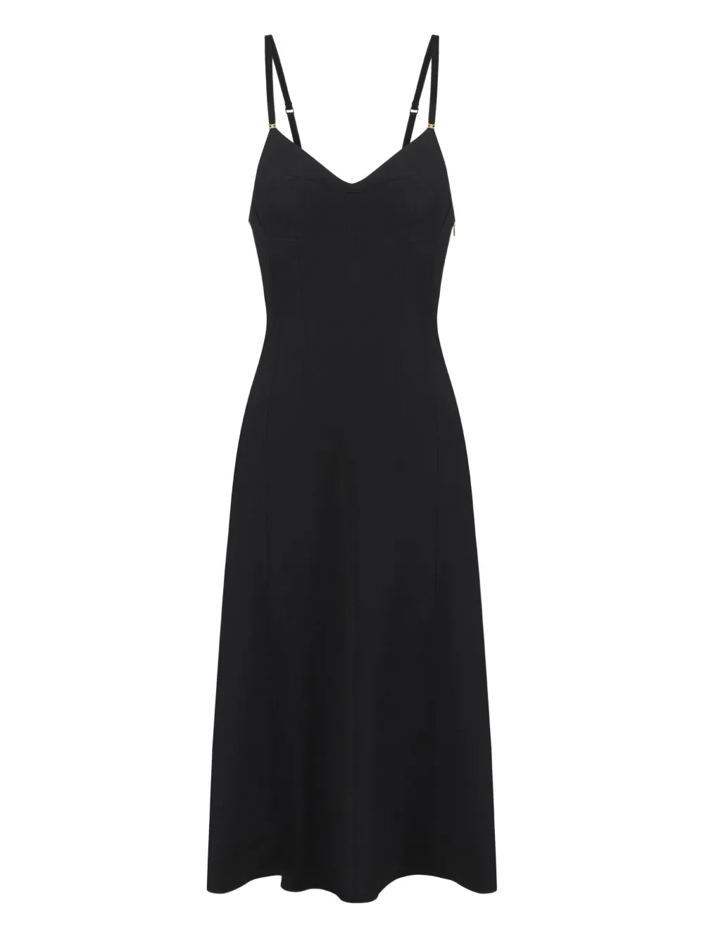Elisabetta Franchi lace-up midi dress Zwart