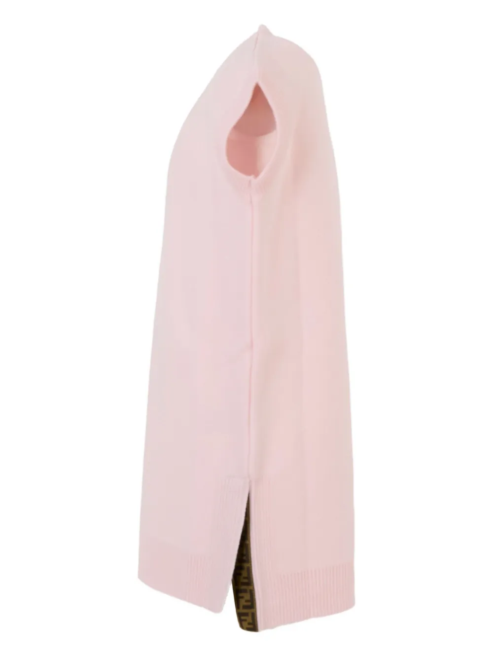 Fendi Kids logo-embroidered sleeveless dress Roze