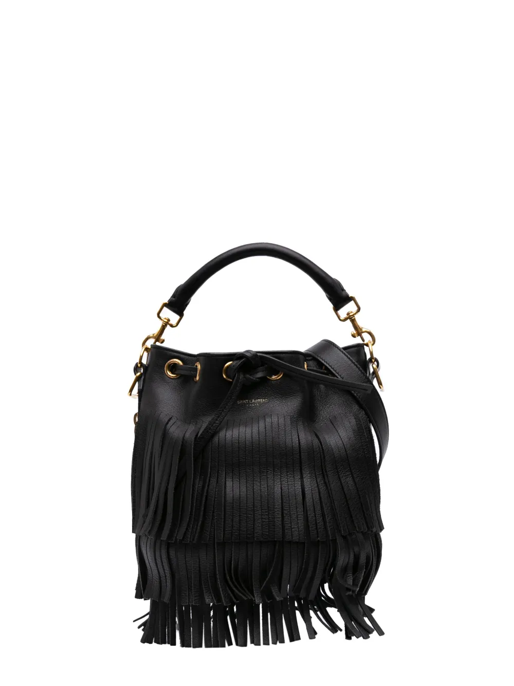 2015 Small Calfskin Emmanuelle Fringe bucket bag