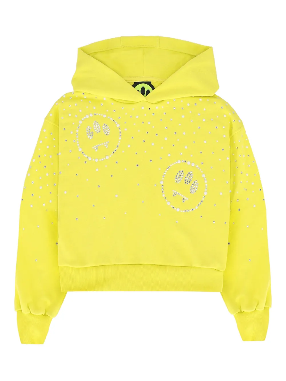 Barrow Rhinestone Fleece Hoodie In Yellow