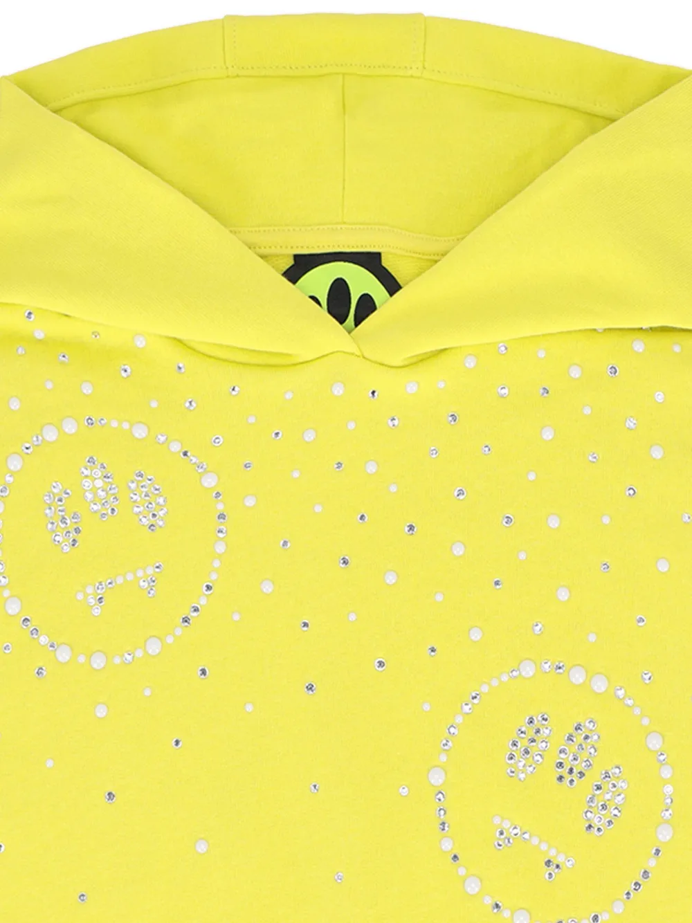 Barrow Rhinestone Fleece Hoodie In Yellow