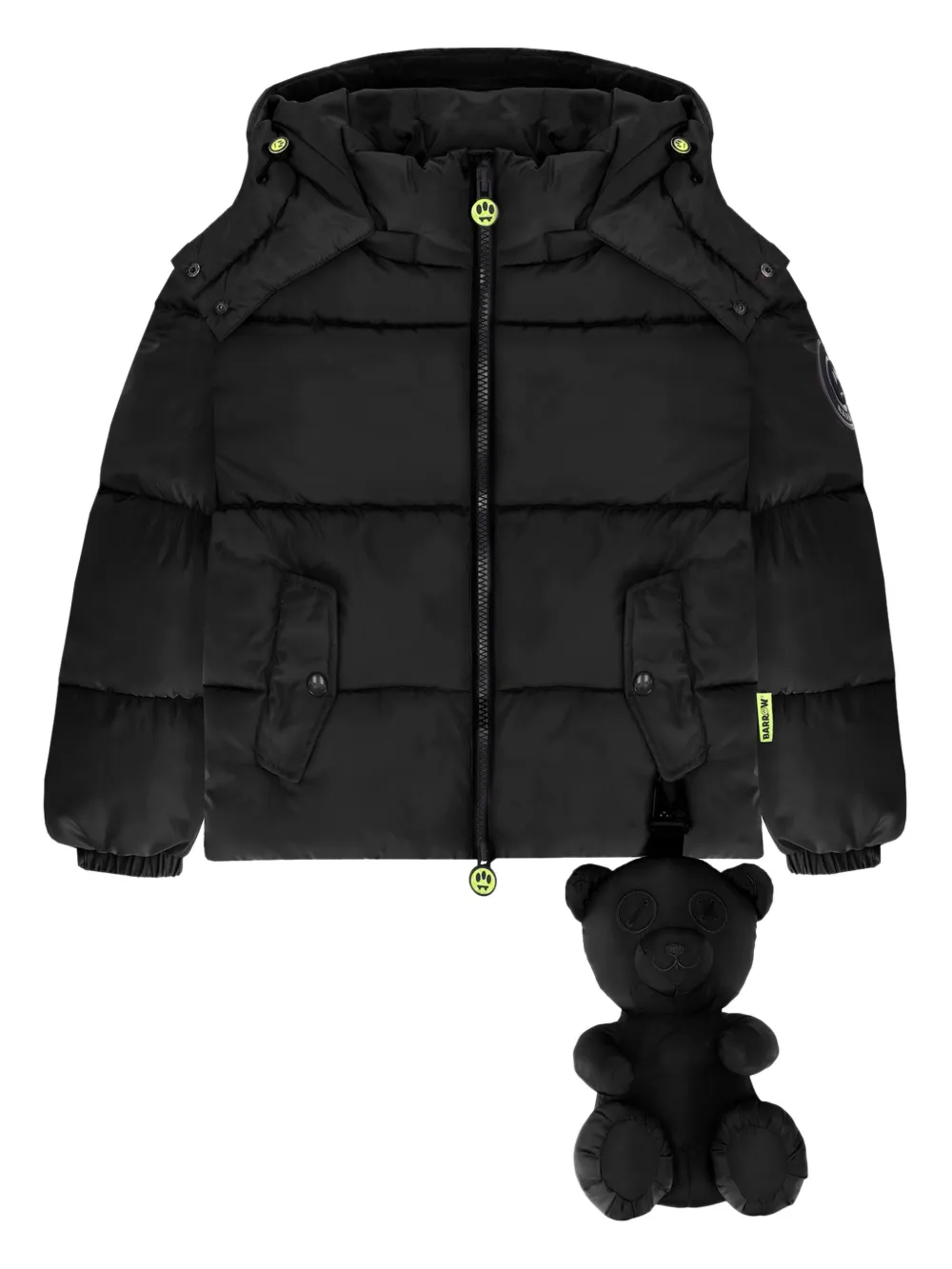 Barrow kids Piumino Teddy Bear - Nero