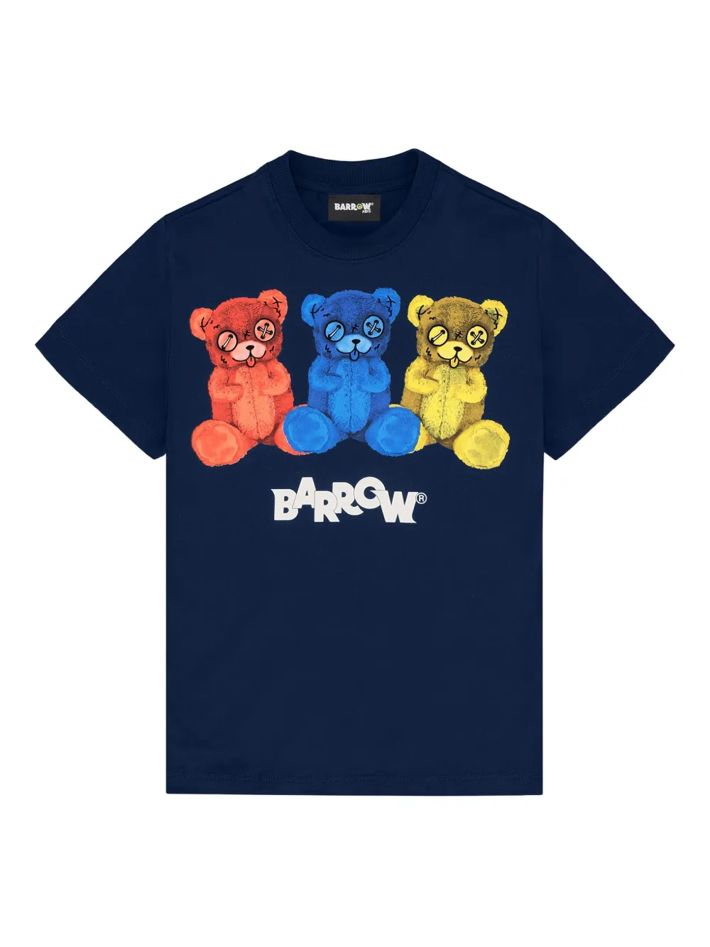 Barrow kids three-bear print T-shirt - ブルー Barrow kids three-bear print T-shirt - ブルー