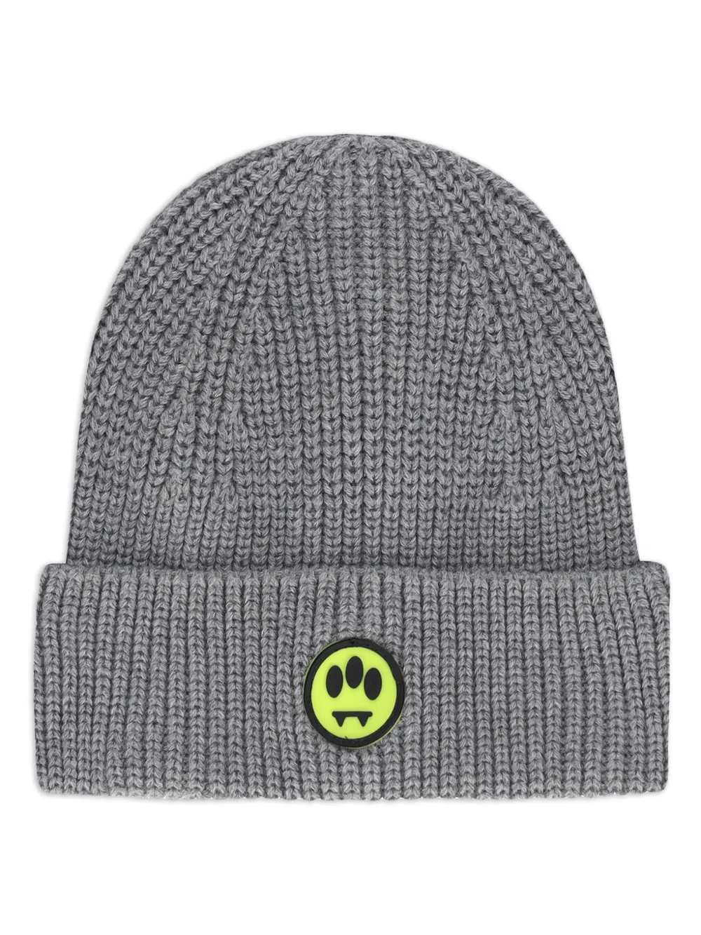 Barrow kids ribbed-knit paw-print hat | Grey | Image 1