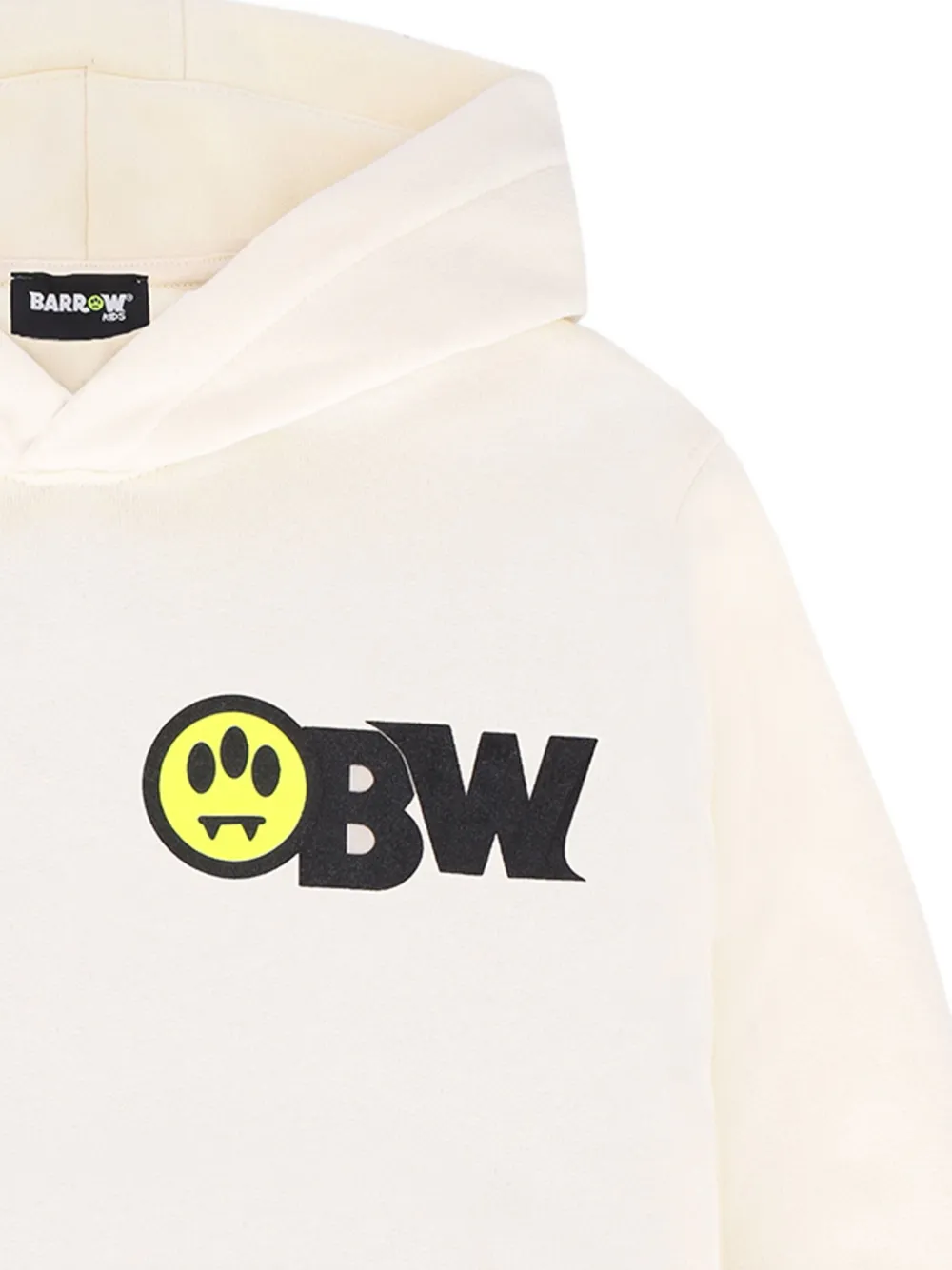 Barrow kids Hoodie met beerprint Beige