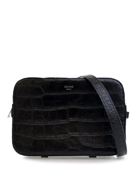 Céline Pre-Owned 2018-2025 Croc Embossed Leather Horizontal Phone Pouch crossbody bag