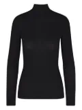 FRAME ribbed high-neck top - Black