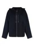 Max Mara Mina hooded zip-up hoodie - Black
