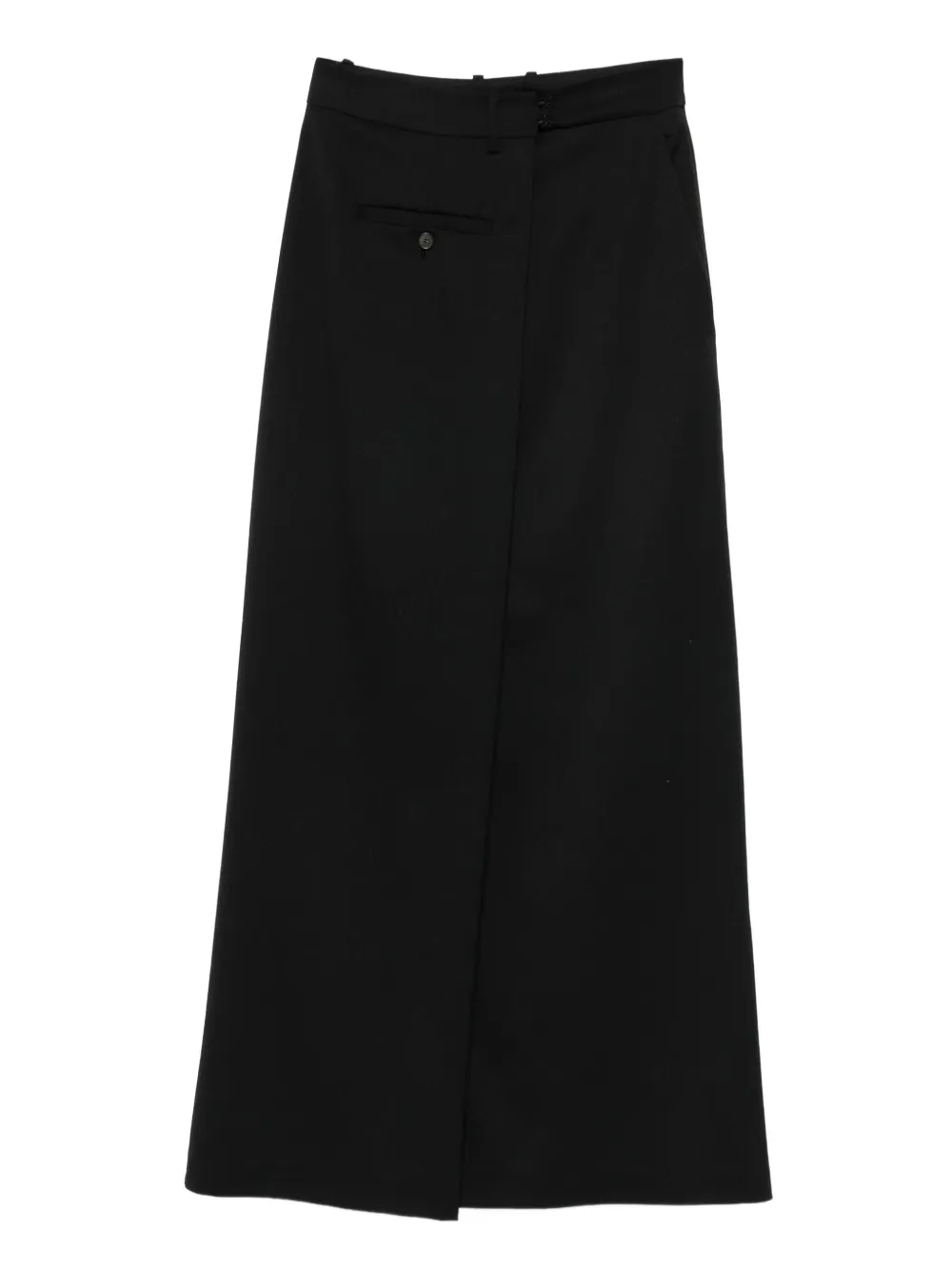 wrap-design midi skirt