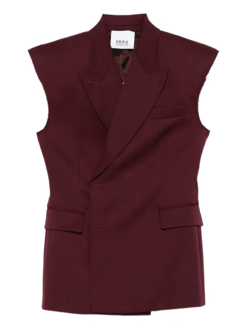 Erika Cavallini  sleeveless off-centre jacket