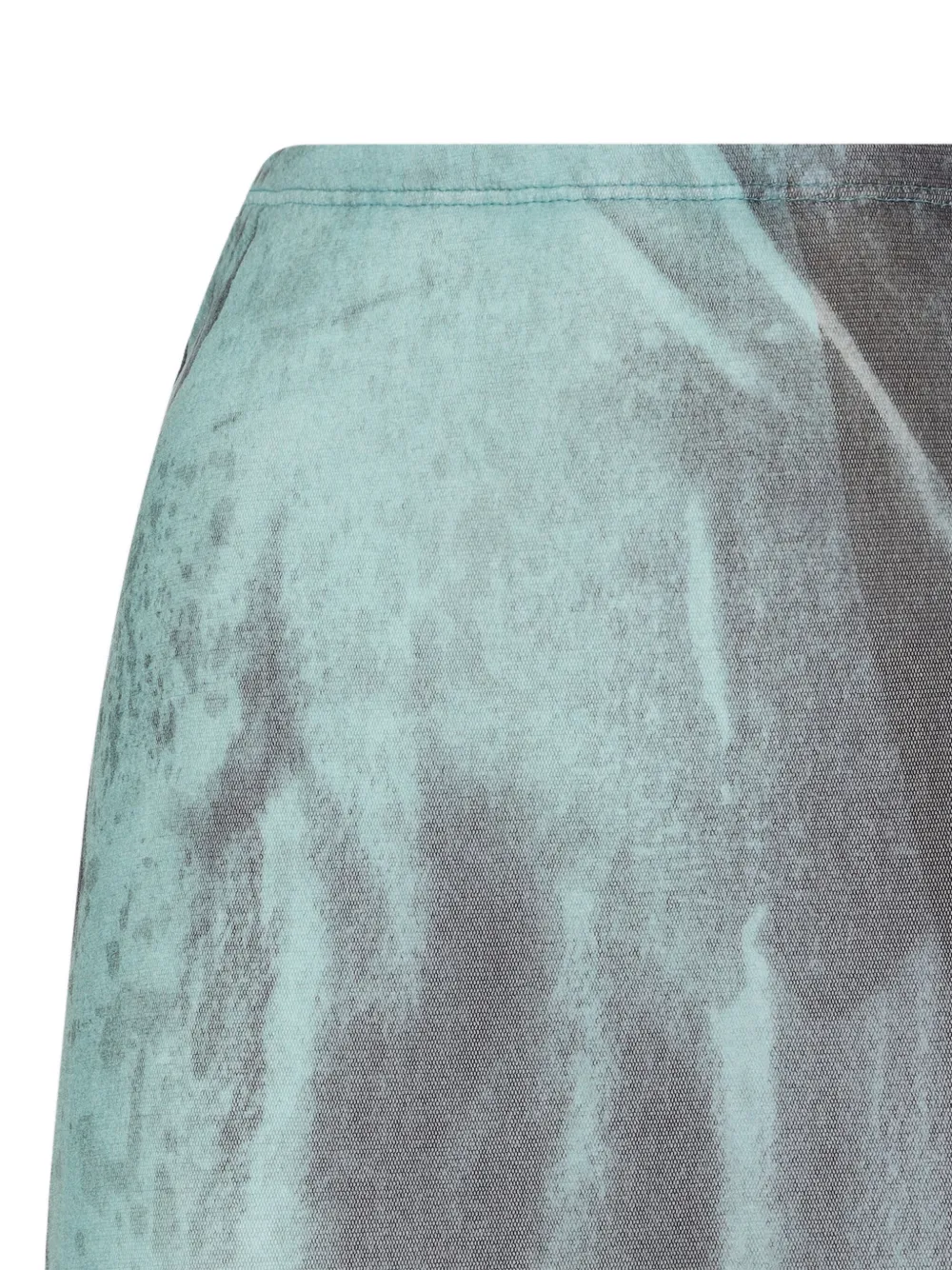 Jean Paul Gaultier Water print long skirt Blauw