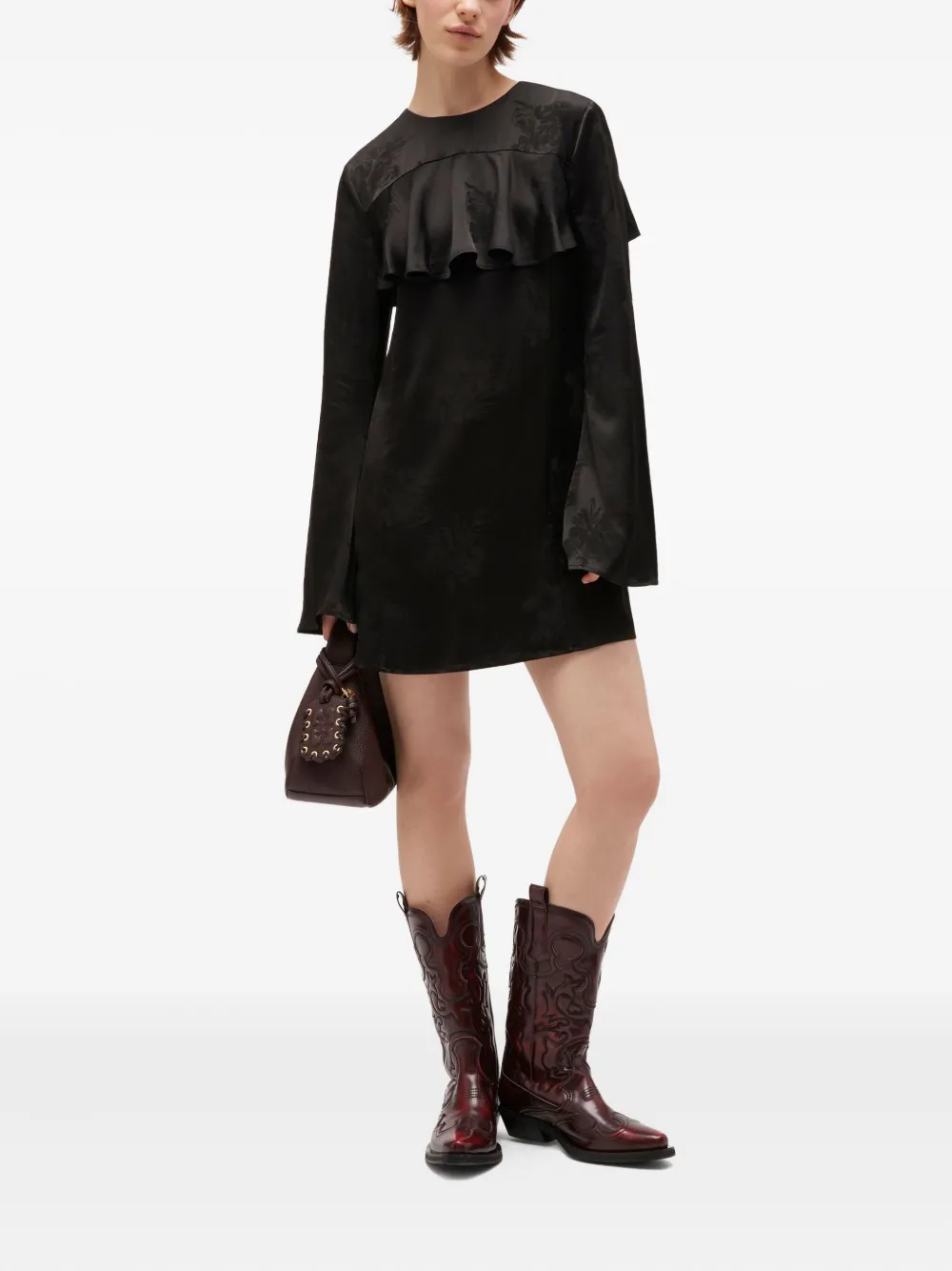GANNI floral-print ruffled mini dress | Day Dresses | Image 2