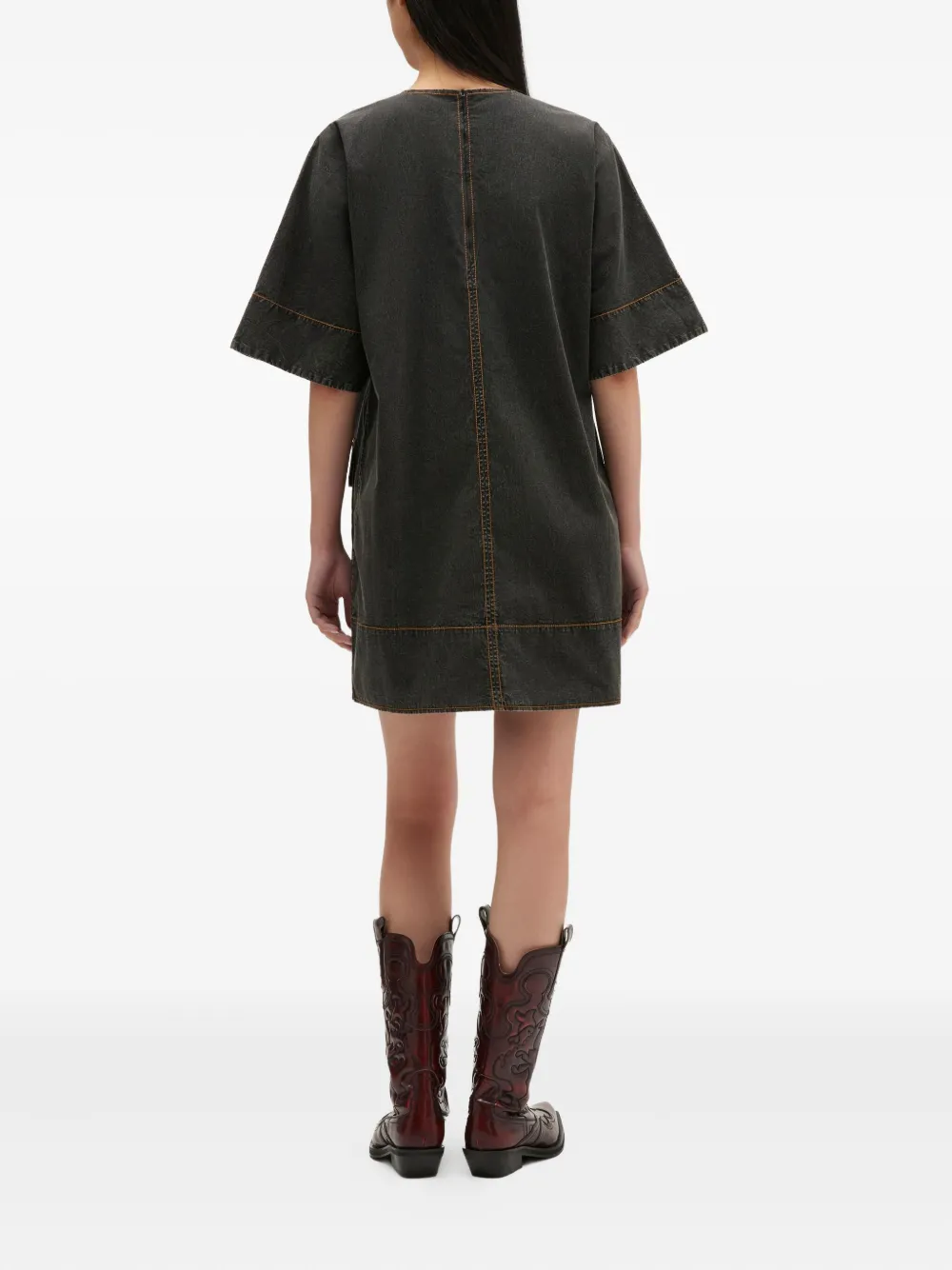 GANNI Jurk met zak Zwart