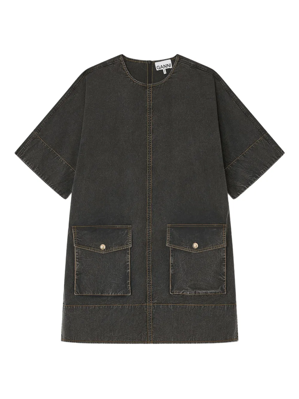GANNI pocket-detail dress | Black | Image 1