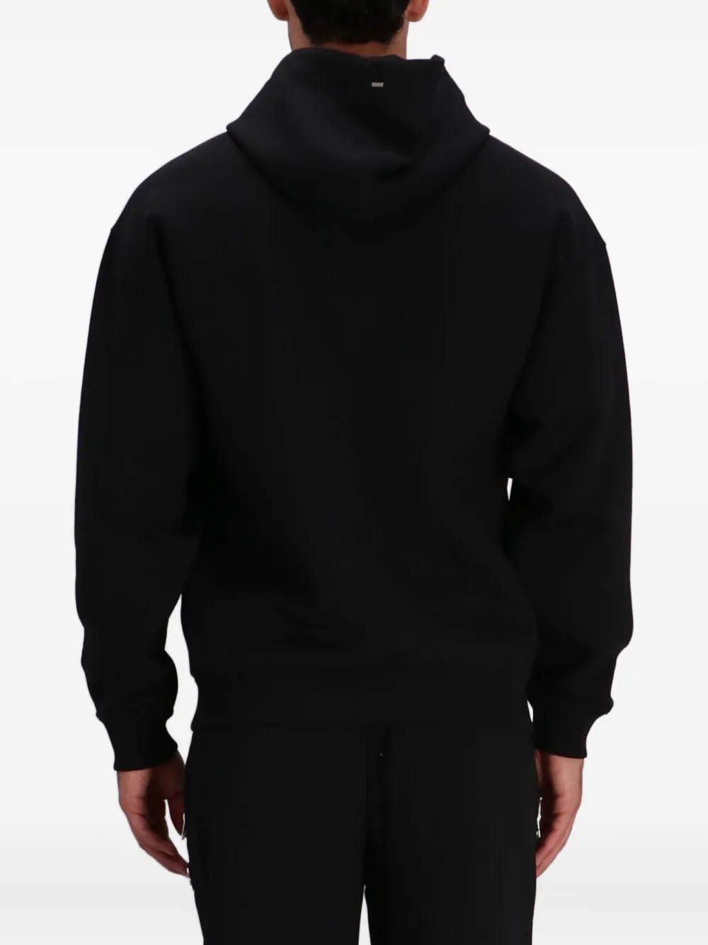 HUGO logo-plaque hoodie Zwart