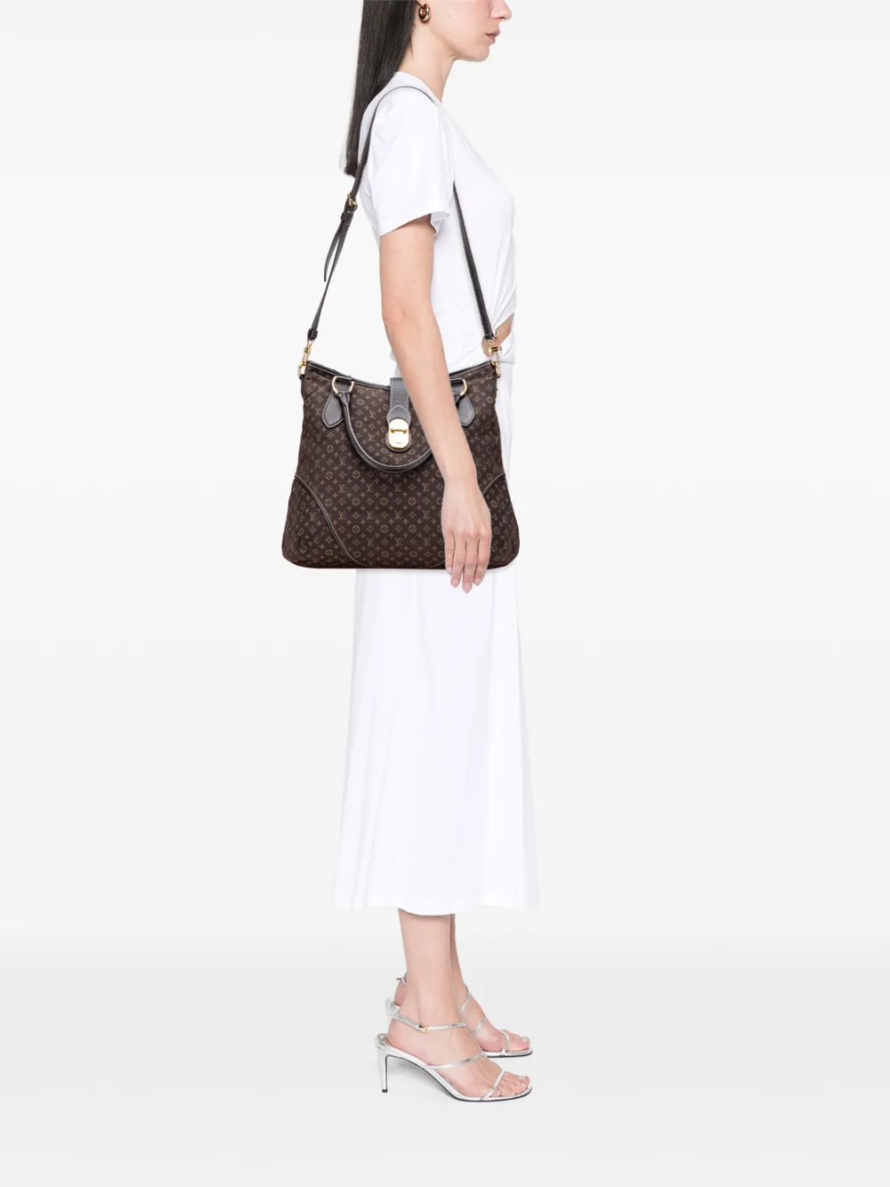 Pre-owned Louis Vuitton 1990-2025 Monogram Idylle Elegie Satchel In Brown