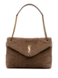 Saint Laurent Pre-Owned 2021 Medium Shearling Loulou Puffer shoulder bag - Brown