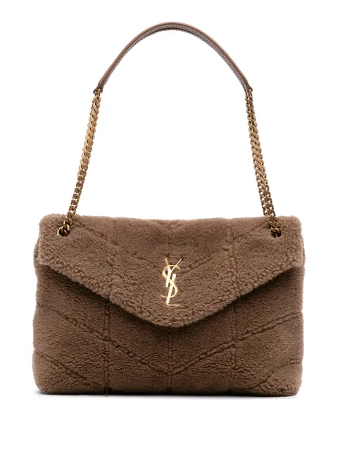 Saint Laurent Pre-Owned 2021 Medium Shearling Loulou Puffer shoulder bag