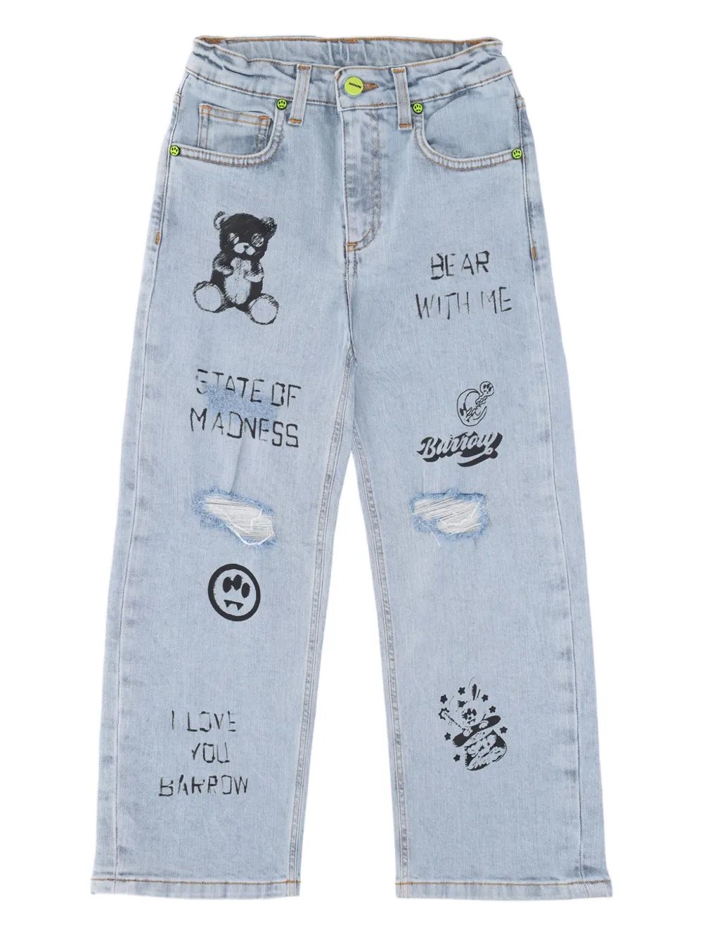 Barrow Sketch-effect Jeans In Blue