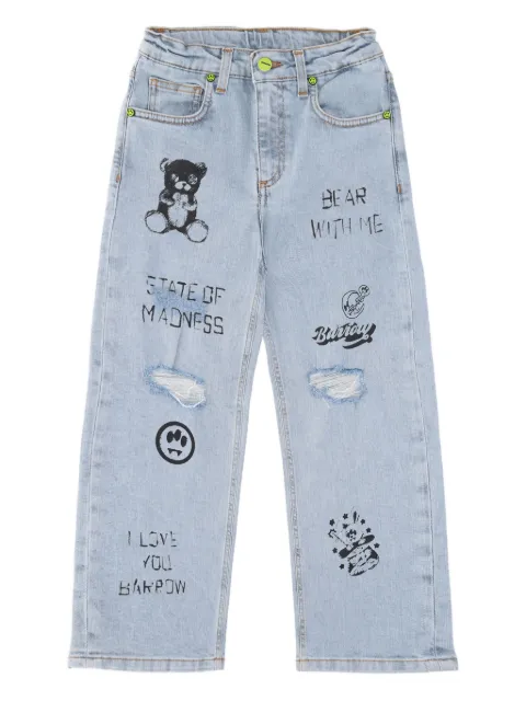 Barrow kids sketch-effect jeans