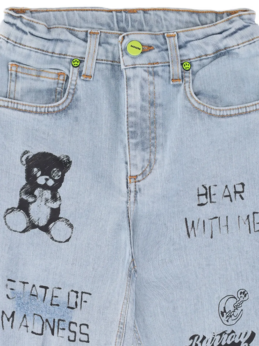 Barrow Sketch-effect Jeans In Blue