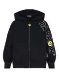 Barrow kids logo-sleeve zip hoodie - Black