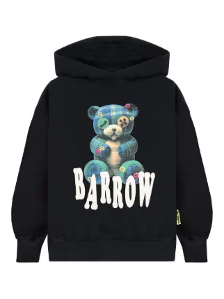 Barrow Kids bear-print Hoodie | Black | FARFETCH